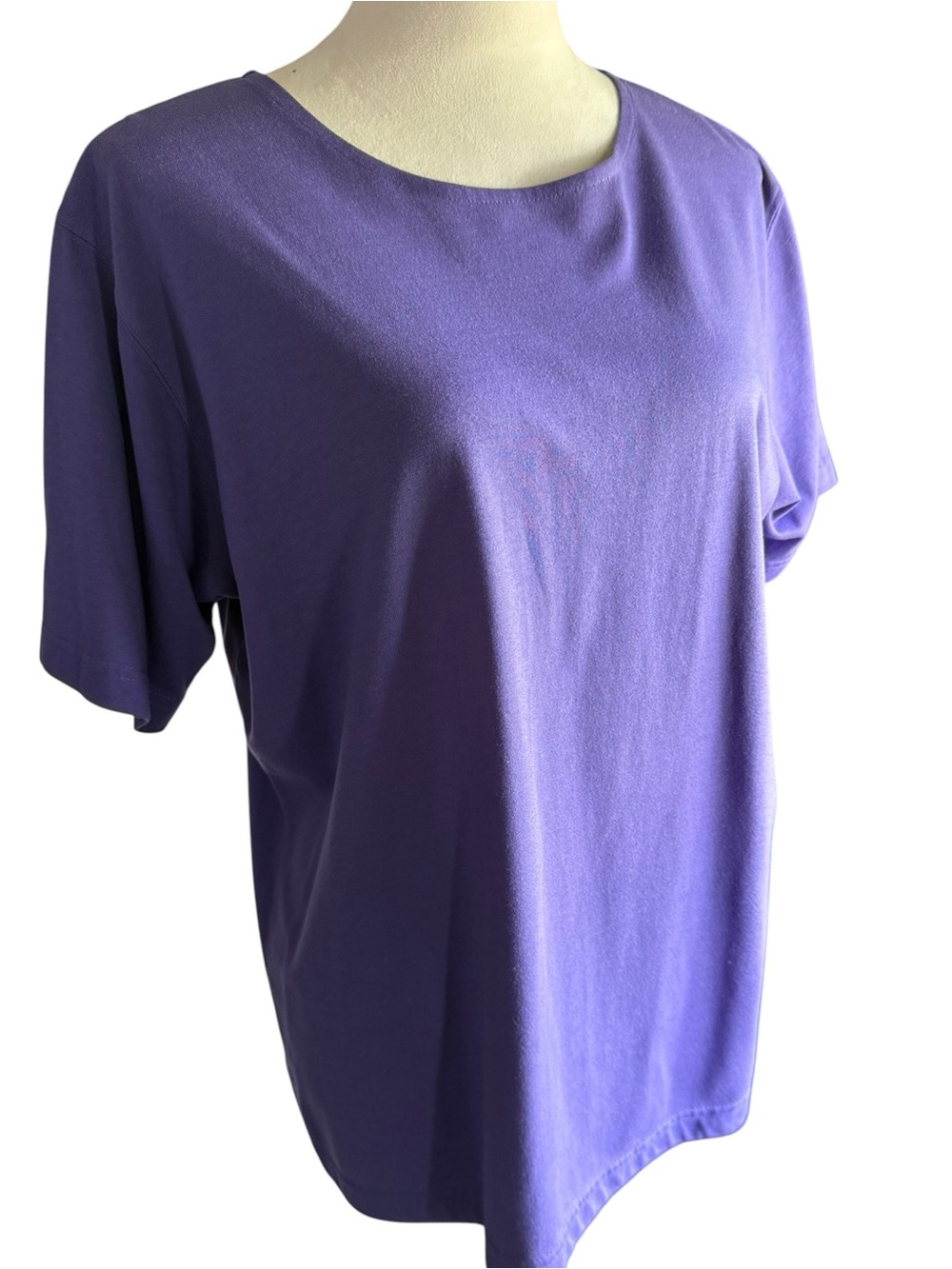 Classic Elements Purple Women’s Short Sleeve Crewneck Top